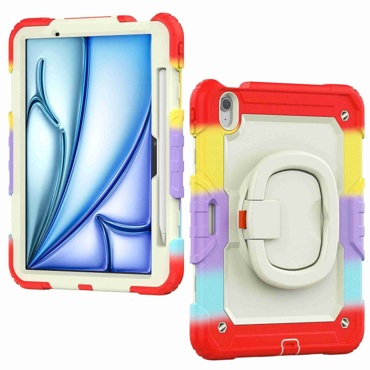 For iPad Air 11 2026 / 2025 / 2024 Handle Silicone Hydric PC Tablet Case with Shoulder Strap