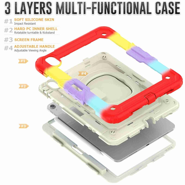 For iPad Air 11 2026 / 2025 / 2024 Handle Silicone Hydric PC Tablet Case with Shoulder Strap