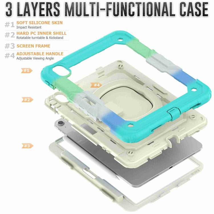 For iPad Air 11 2026 / 2025 / 2024 Handle Silicone Hydric PC Tablet Case with Shoulder Strap