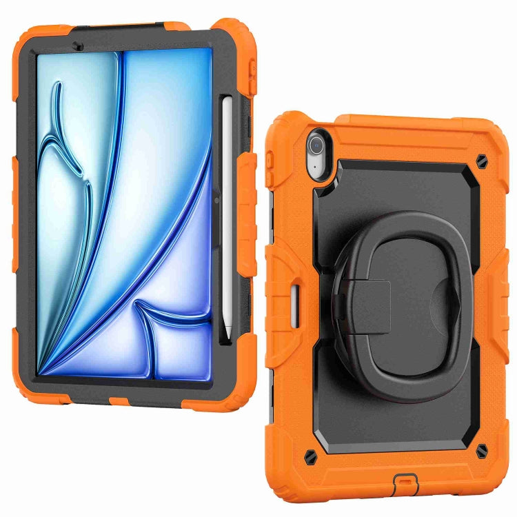For iPad Air 11 2026 / 2025 / 2024 Handle Silicone Hydric PC Tablet Case with Shoulder Strap