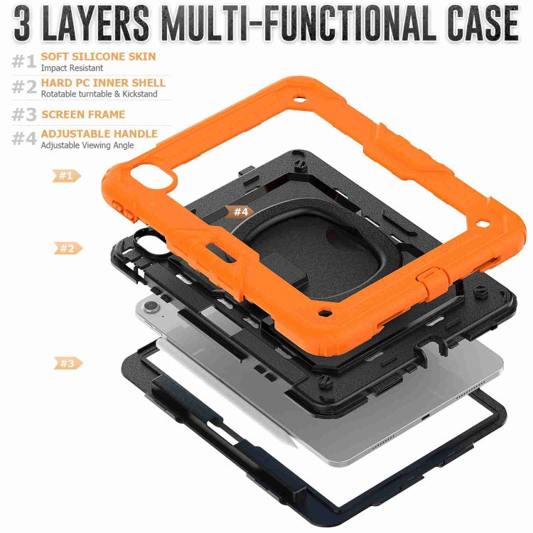 For iPad Air 11 2026 / 2025 / 2024 Handle Silicone Hydric PC Tablet Case with Shoulder Strap