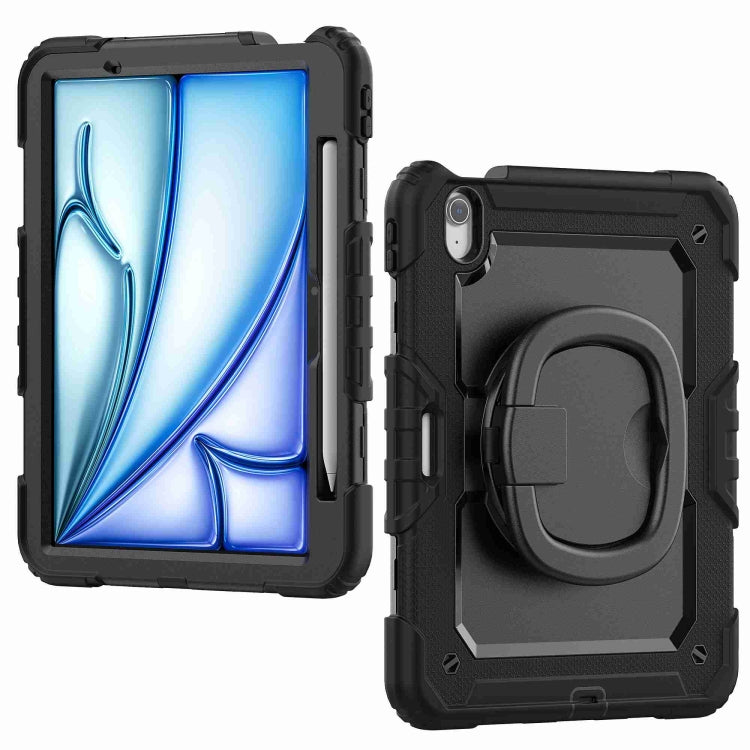 For iPad Air 11 2026 / 2025 / 2024 Handle Silicone Hydric PC Tablet Case with Shoulder Strap