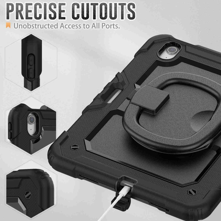 For iPad Air 11 2026 / 2025 / 2024 Handle Silicone Hydric PC Tablet Case with Shoulder Strap