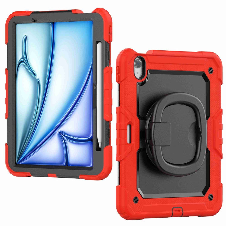 For iPad Air 11 2026 / 2025 / 2024 Handle Silicone Hydric PC Tablet Case with Shoulder Strap