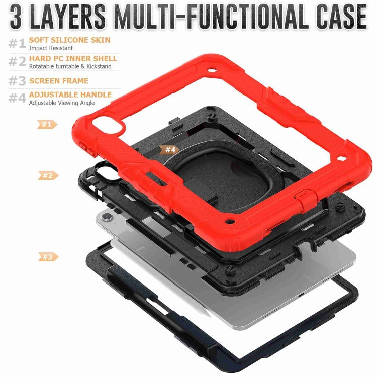 For iPad Air 11 2026 / 2025 / 2024 Handle Silicone Hydric PC Tablet Case with Shoulder Strap