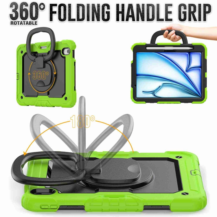 For iPad Air 11 2026 / 2025 / 2024 Handle Silicone Hydric PC Tablet Case with Shoulder Strap