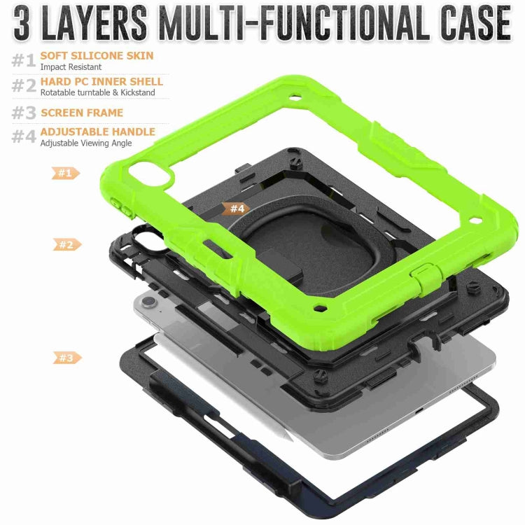 For iPad Air 11 2026 / 2025 / 2024 Handle Silicone Hydric PC Tablet Case with Shoulder Strap
