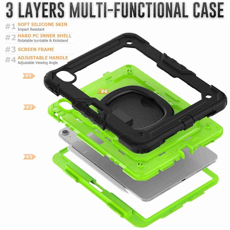 For iPad Air 11 2026 / 2025 / 2024 Handle Silicone Hydric PC Tablet Case with Shoulder Strap