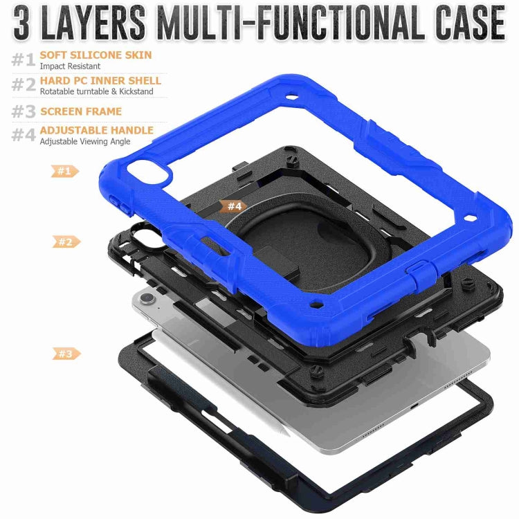 For iPad Air 11 2026 / 2025 / 2024 Handle Silicone Hydric PC Tablet Case with Shoulder Strap