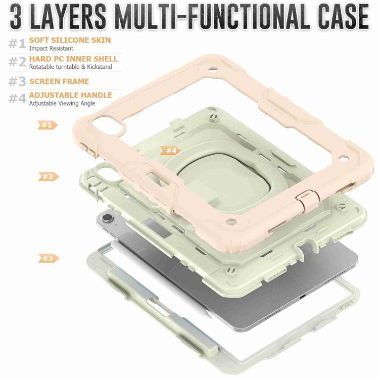 For iPad Air 11 2026 / 2025 / 2024 Handle Silicone Hydric PC Tablet Case with Shoulder Strap