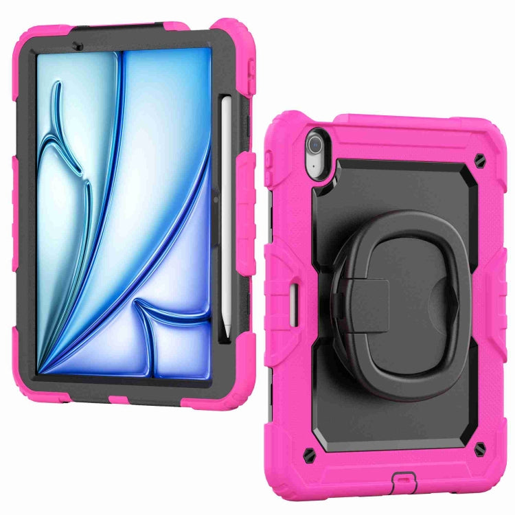 For iPad Air 11 2026 / 2025 / 2024 Handle Silicone Hydric PC Tablet Case with Shoulder Strap