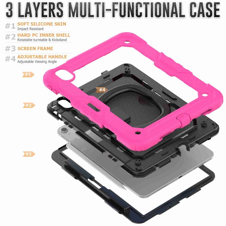 For iPad Air 11 2026 / 2025 / 2024 Handle Silicone Hydric PC Tablet Case with Shoulder Strap
