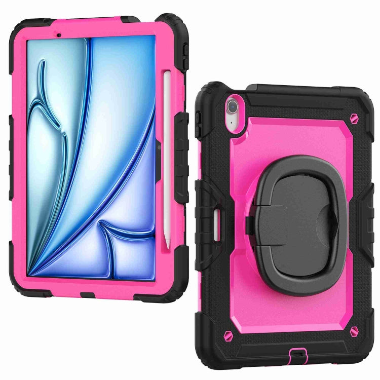 For iPad Air 11 2026 / 2025 / 2024 Handle Silicone Hydric PC Tablet Case with Shoulder Strap