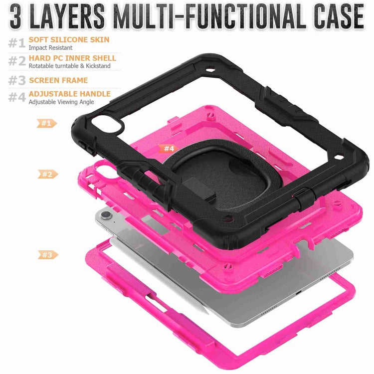 For iPad Air 11 2026 / 2025 / 2024 Handle Silicone Hydric PC Tablet Case with Shoulder Strap
