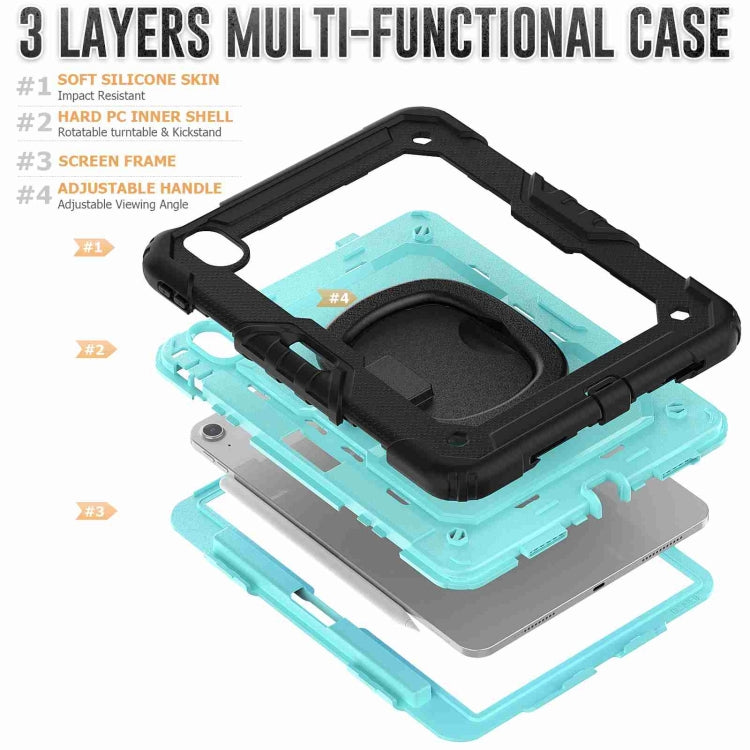 For iPad Air 11 2026 / 2025 / 2024 Handle Silicone Hydric PC Tablet Case with Shoulder Strap