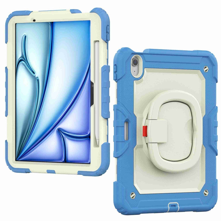 For iPad Air 11 2026 / 2025 / 2024 Handle Silicone Hydric PC Tablet Case with Shoulder Strap