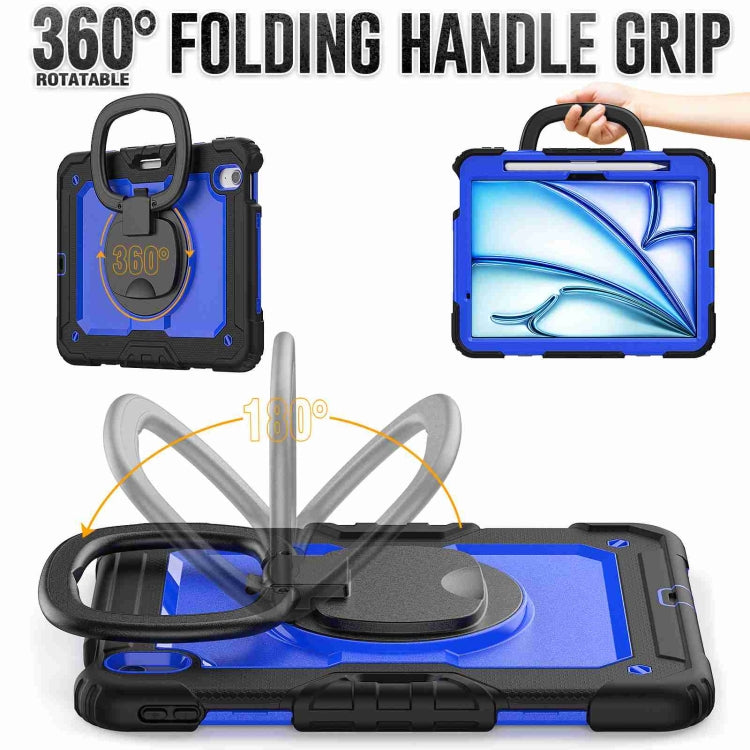 For iPad Air 11 2026 / 2025 / 2024 Handle Silicone Hydric PC Tablet Case with Shoulder Strap