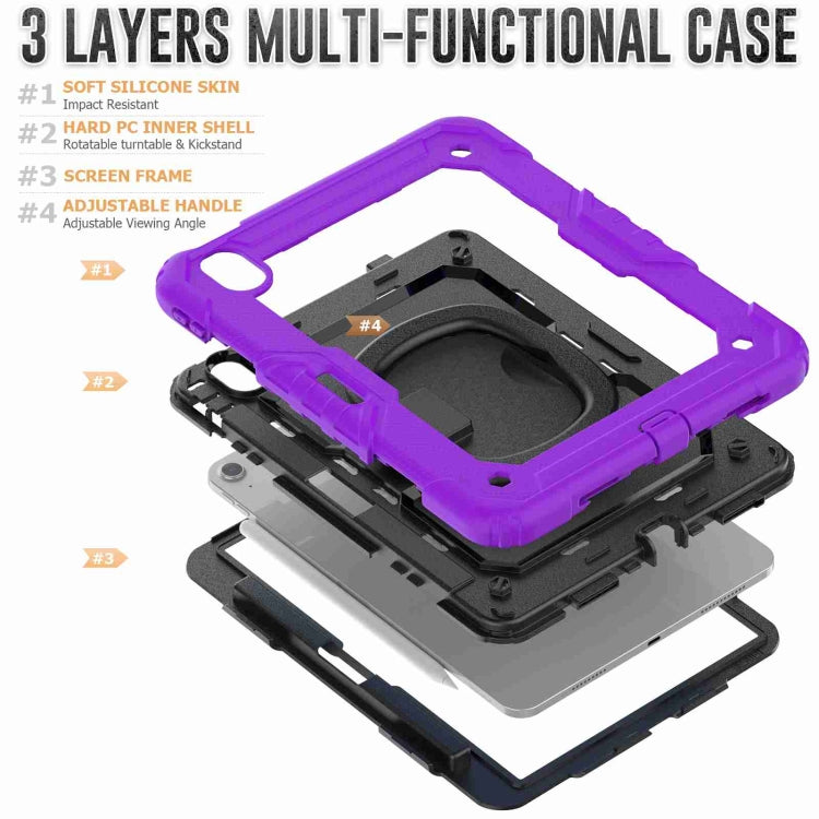For iPad Air 11 2026 / 2025 / 2024 Handle Silicone Hydric PC Tablet Case with Shoulder Strap