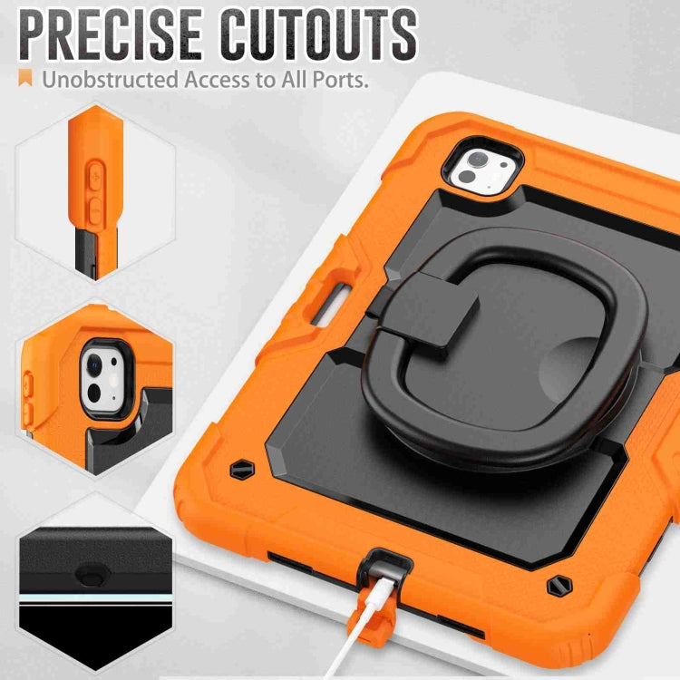 For iPad Pro 11 2025 / 2024 Handle Silicone Hydric PC Tablet Case with Shoulder Strap