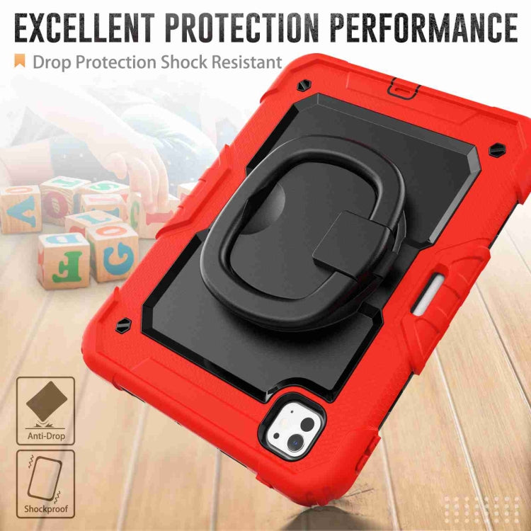 For iPad Pro 11 2025 / 2024 Handle Silicone Hydric PC Tablet Case with Shoulder Strap