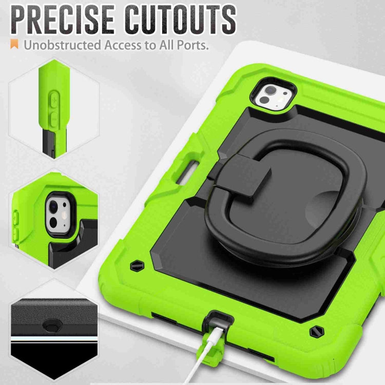 For iPad Pro 11 2025 / 2024 Handle Silicone Hydric PC Tablet Case with Shoulder Strap