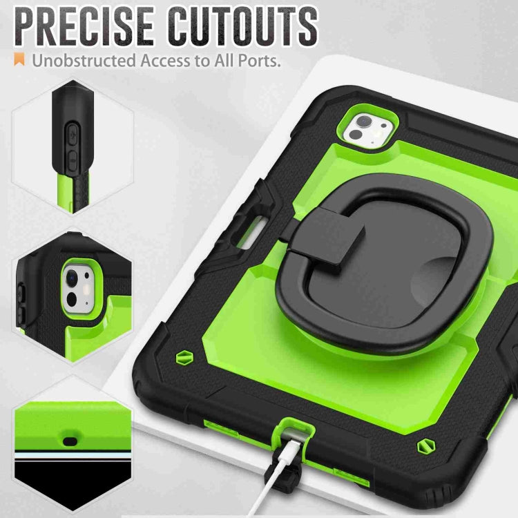 For iPad Pro 11 2025 / 2024 Handle Silicone Hydric PC Tablet Case with Shoulder Strap