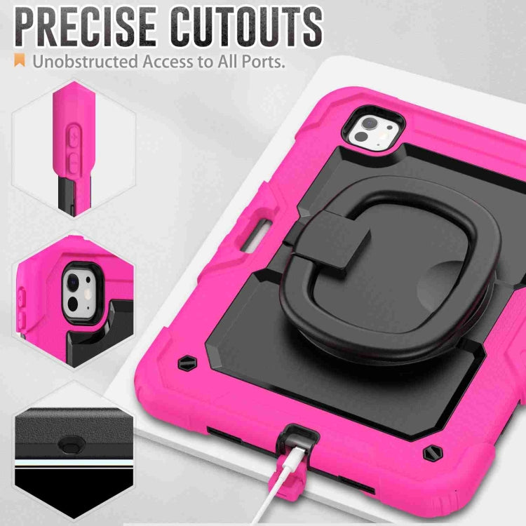For iPad Pro 11 2025 / 2024 Handle Silicone Hydric PC Tablet Case with Shoulder Strap