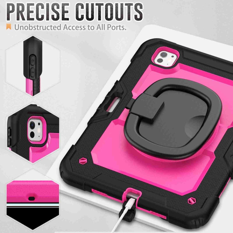 For iPad Pro 11 2025 / 2024 Handle Silicone Hydric PC Tablet Case with Shoulder Strap