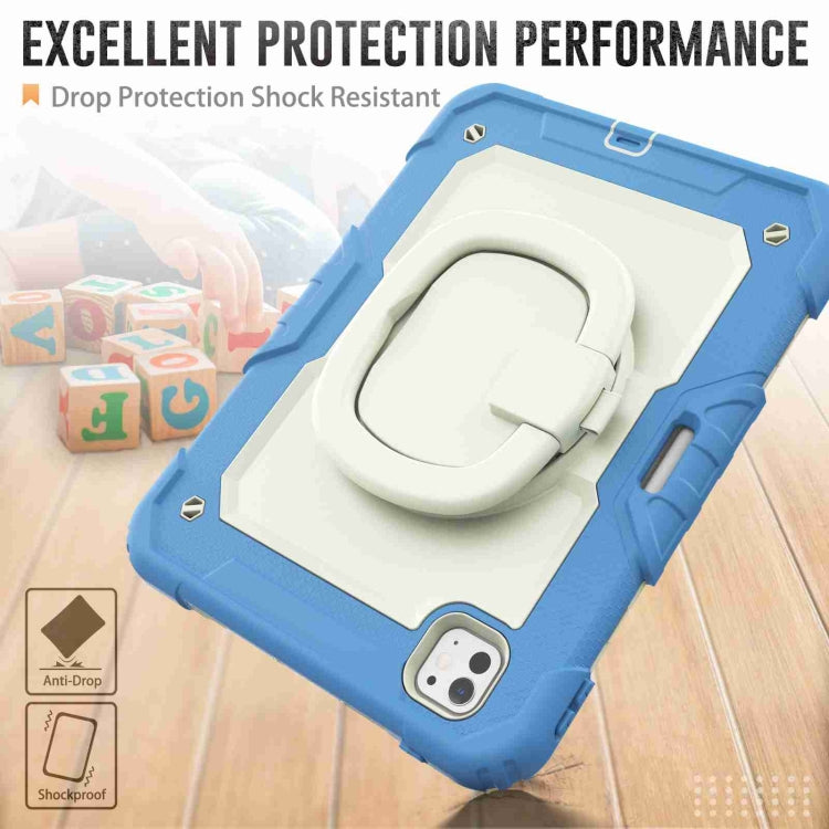 For iPad Pro 11 2025 / 2024 Handle Silicone Hydric PC Tablet Case with Shoulder Strap