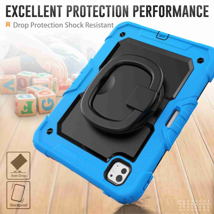 For iPad Pro 11 2025 / 2024 Handle Silicone Hydric PC Tablet Case with Shoulder Strap