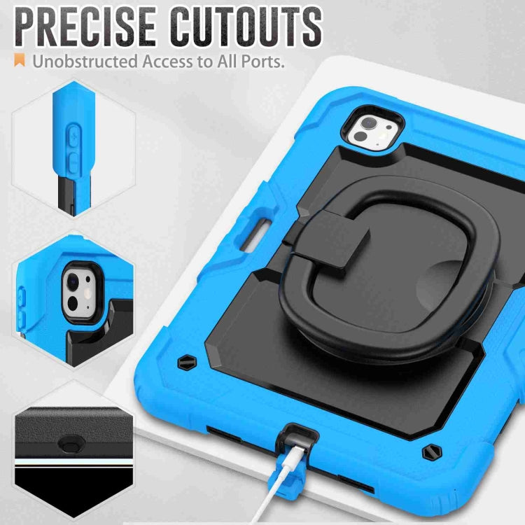 For iPad Pro 11 2025 / 2024 Handle Silicone Hydric PC Tablet Case with Shoulder Strap