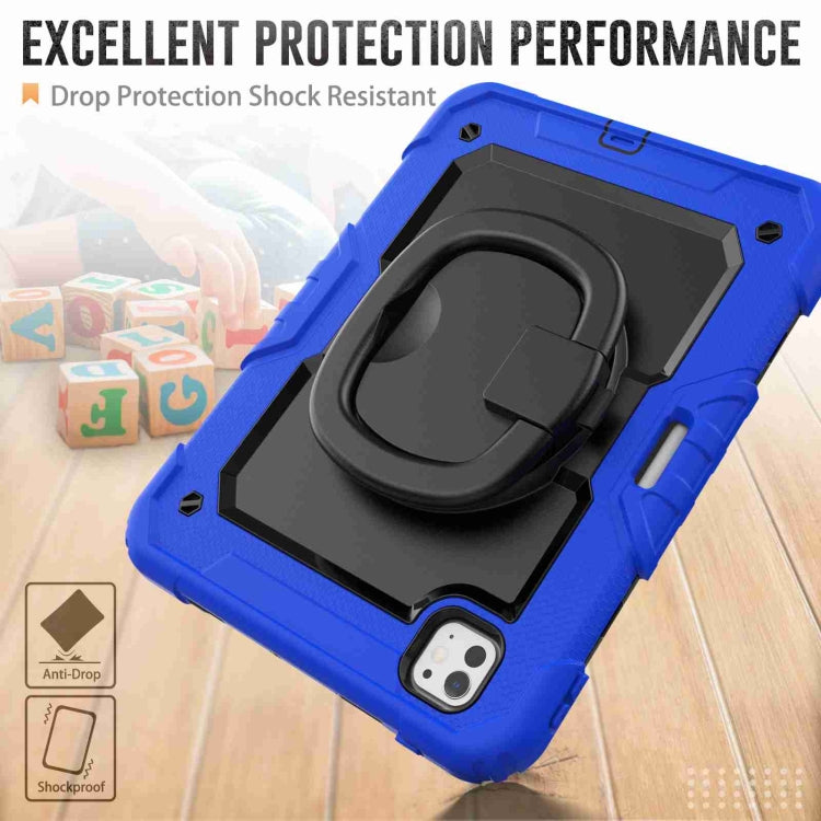For iPad Pro 11 2025 / 2024 Handle Silicone Hydric PC Tablet Case with Shoulder Strap