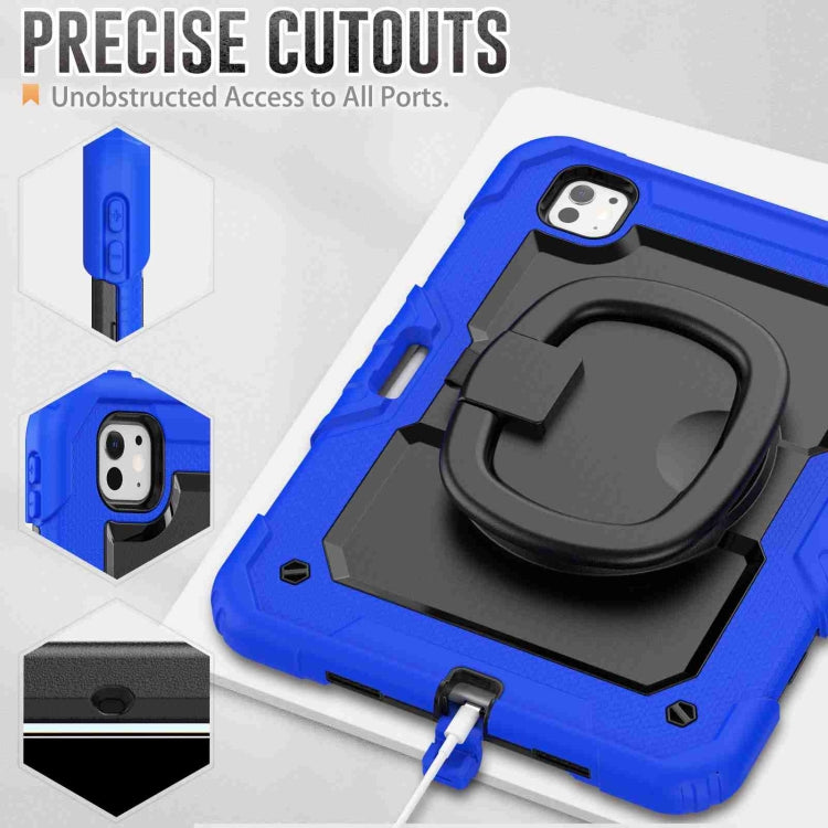 For iPad Pro 11 2025 / 2024 Handle Silicone Hydric PC Tablet Case with Shoulder Strap