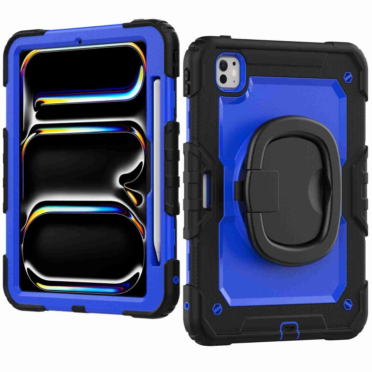 For iPad Pro 11 2025 / 2024 Handle Silicone Hydric PC Tablet Case with Shoulder Strap