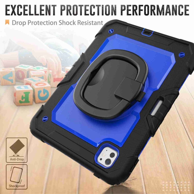 For iPad Pro 11 2025 / 2024 Handle Silicone Hydric PC Tablet Case with Shoulder Strap