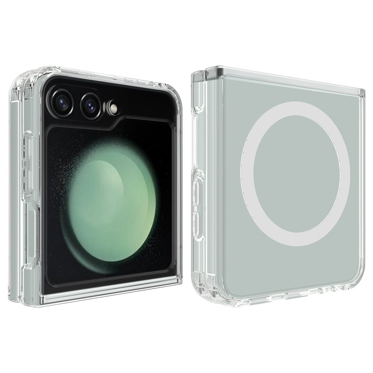 For Samsung Galaxy Z Flip6 / Flip7 FE Scratchproof PC Transparent MagSafe Phone Case