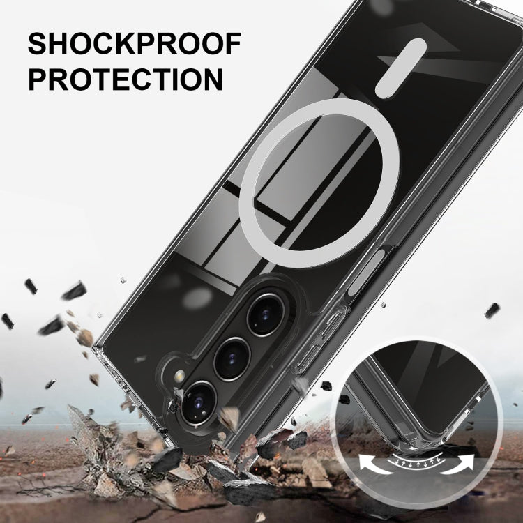 For Samsung Galaxy Z Fold6 Scratchproof PC Transparent MagSafe Phone Case