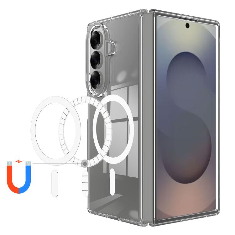 For Samsung Galaxy Z Fold7 Scratchproof PC Transparent MagSafe Phone Case