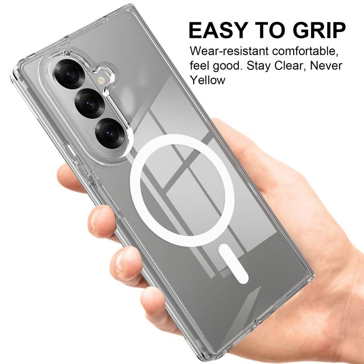 For Samsung Galaxy Z Fold7 Scratchproof PC Transparent MagSafe Phone Case