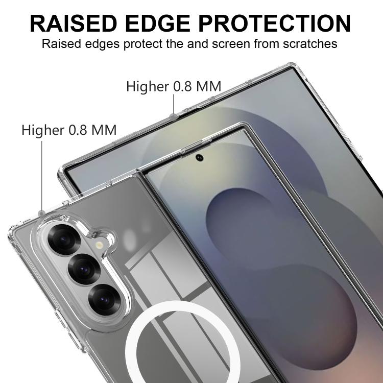 For Samsung Galaxy Z Fold7 Scratchproof PC Transparent MagSafe Phone Case