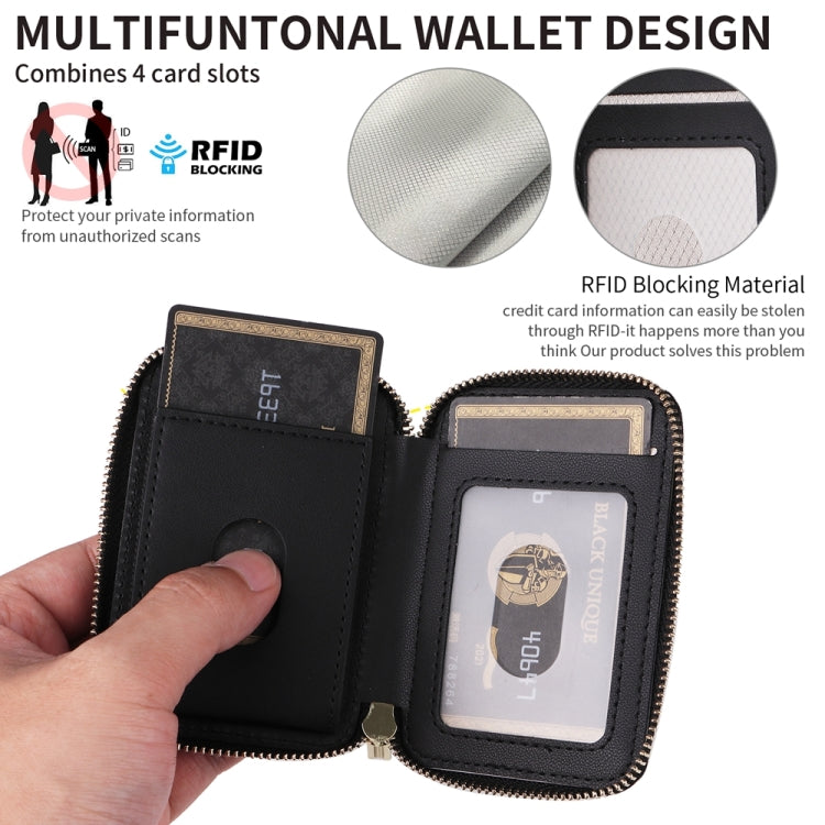 HS-005 MagSafe Magnetic Zipper Card Bag Mobile Phone Back Sticker