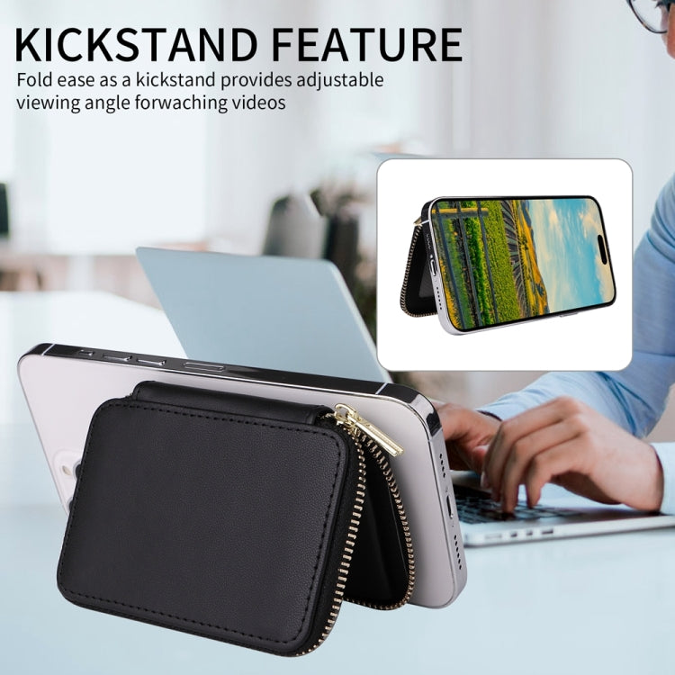 HS-005 MagSafe Magnetic Zipper Card Bag Mobile Phone Back Sticker