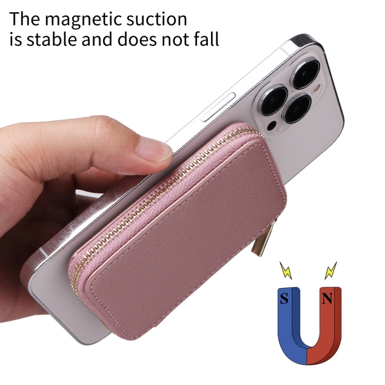 HS-005 MagSafe Magnetic Zipper Card Bag Mobile Phone Back Sticker