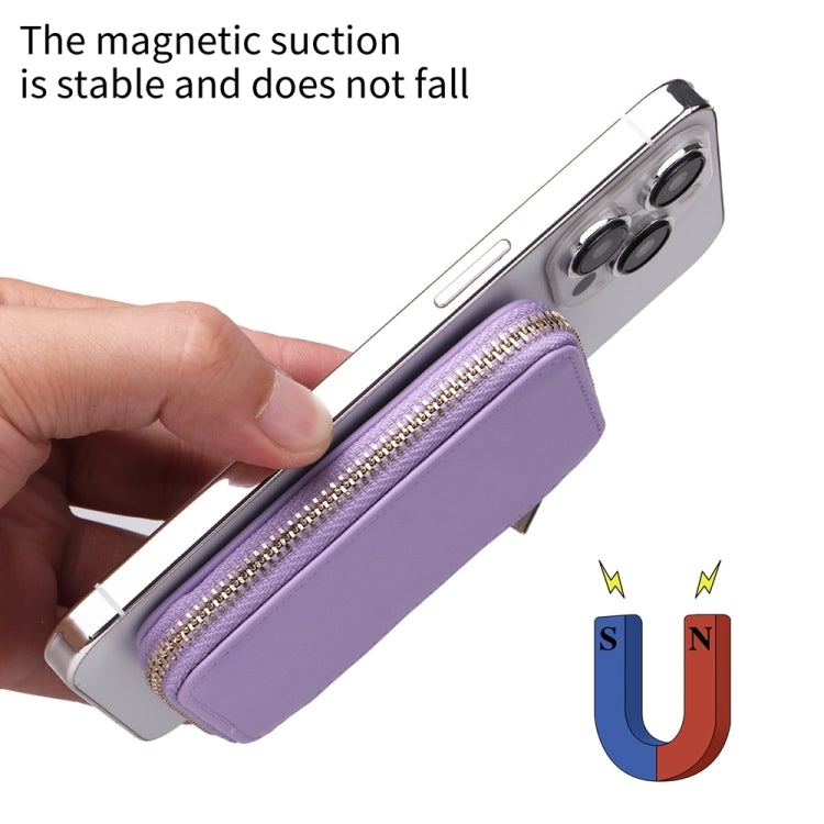 HS-005 MagSafe Magnetic Zipper Card Bag Mobile Phone Back Sticker