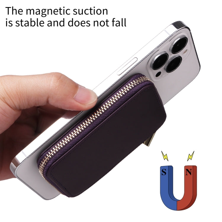 HS-005 MagSafe Magnetic Zipper Card Bag Mobile Phone Back Sticker