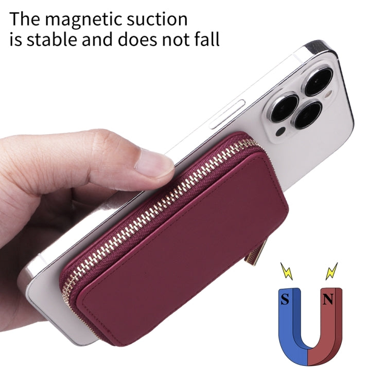 HS-005 MagSafe Magnetic Zipper Card Bag Mobile Phone Back Sticker