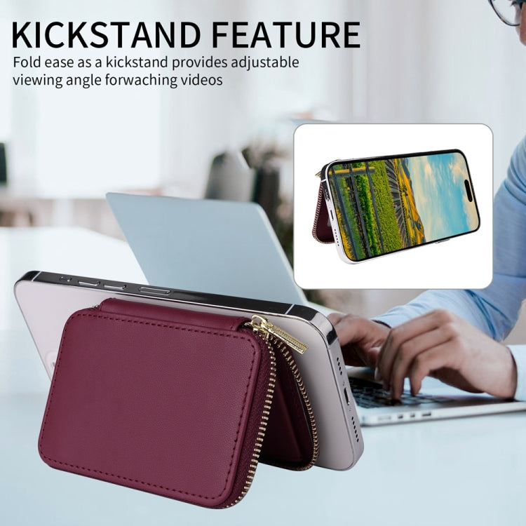 HS-005 MagSafe Magnetic Zipper Card Bag Mobile Phone Back Sticker