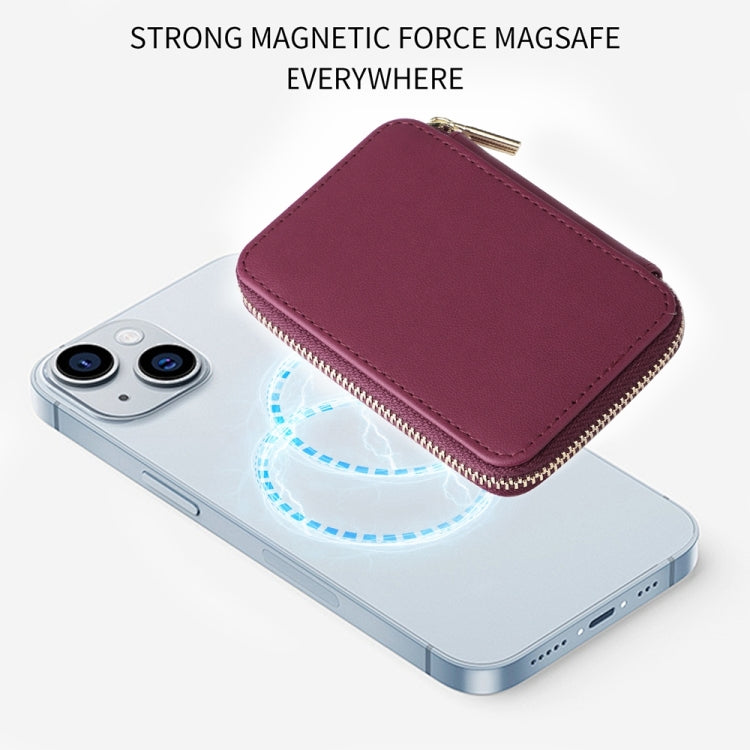 HS-005 MagSafe Magnetic Zipper Card Bag Mobile Phone Back Sticker