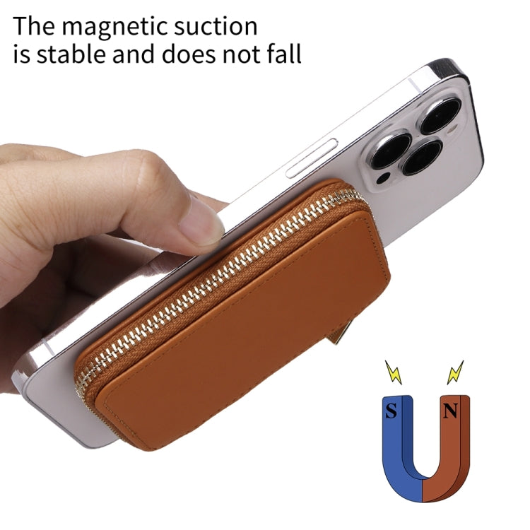 HS-005 MagSafe Magnetic Zipper Card Bag Mobile Phone Back Sticker