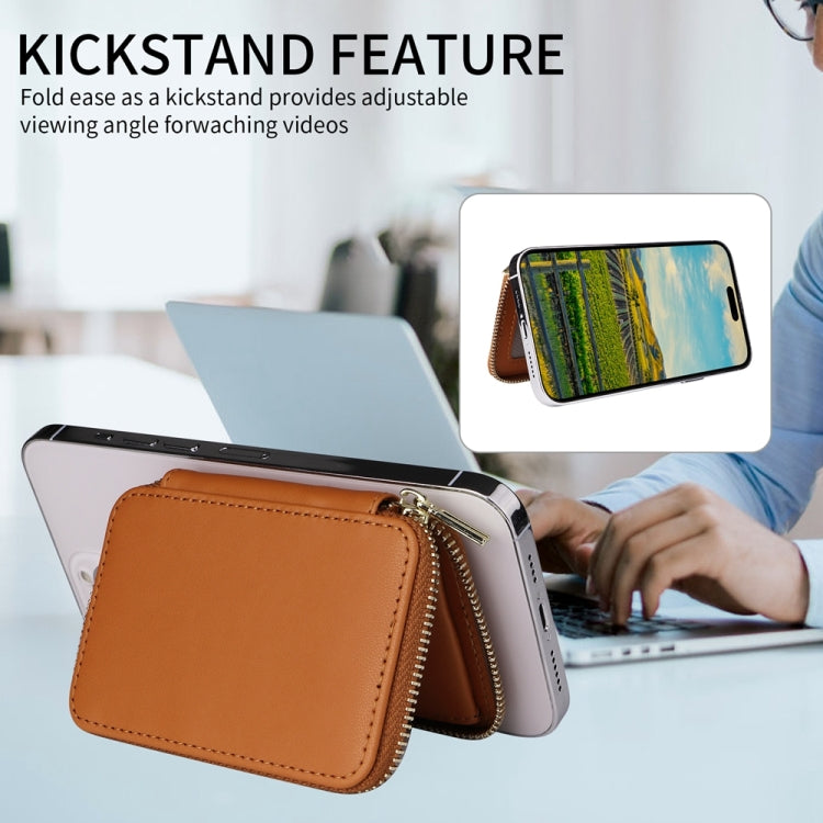 HS-005 MagSafe Magnetic Zipper Card Bag Mobile Phone Back Sticker